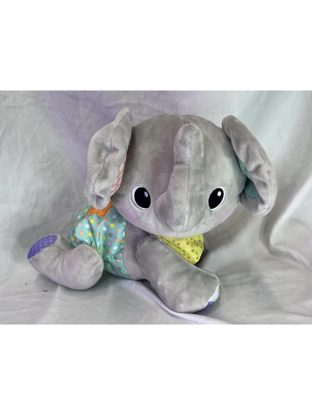 2100A     VTech 80-533279 Explore and Crawl Elephant Plush Toy, Blue